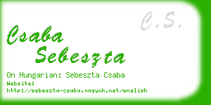 csaba sebeszta business card